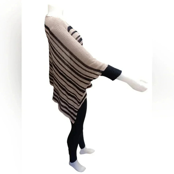 Wooden Ships EUC Black  and Brown LS Knit Sweater Size M-L - Picture 2 of 9